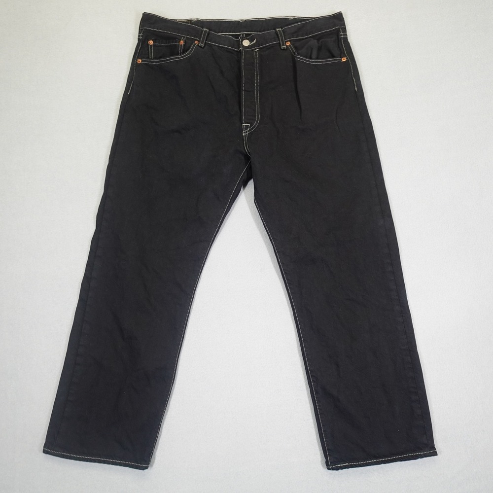 Levi's 501 Jeans Mens 38x32 Black Original Fit Straight Leg Denim
